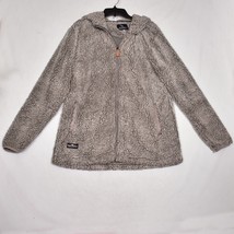 Simply Southern Sherpa Full Zip Women&#39;s Size L Gray Jacket Fleece Hoodie... - £17.00 GBP