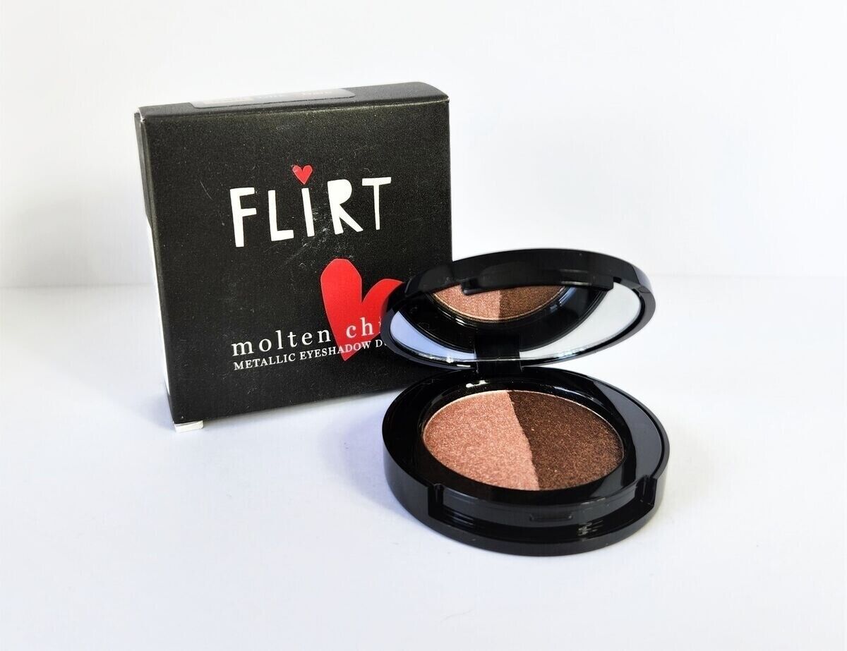 Flirt Cosmetics Molten Chic Metallic Eye Shadow Duo TRUTH ORE DARE NeW i... - $21.40