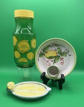 EVERYTHING LEMONS- Vintage Hand Painted Lemon/Olive Dishes w/Anchor Hock... - $26.99