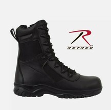 Rothco 5063 8&quot; Forced Entry Tactical Boot With Side Zipper &amp; Composite Toe Black - £32.79 GBP