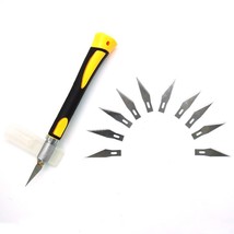 Engraving Hobby Knives with 10pcs Blade Non-Slip Metal Handle Scalpel - £8.50 GBP