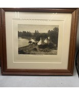 A River Camp-Yanktonai By Edward S Curtis 1912 Vintage - $102.89 CAD