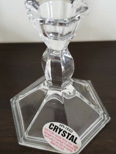 2-Michael C. Fina ~ Fifth Avenue~ 24% Lead Crystal ~ 4" Tall Candlestick Holders Item image 5