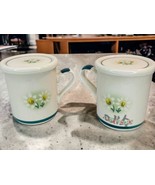 2 Jasmin Original Europa White Ceramic Lidded Coffee Mug Jesus Christ Da... - £24.17 GBP