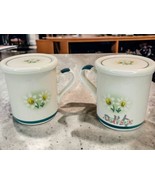 2 Jasmin Original Europa White Ceramic Lidded Coffee Mug Jesus Christ Da... - $585.97 MXN