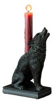 Mystical Wicca Gothic Alpha Gray Wolf Ulula Noctis Candlestick Holder Fi... - $550.13 MXN