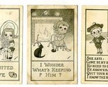 3 Artist Signed H Horina Postcards 1911 Big Eyed Children  - £8.56 GBP