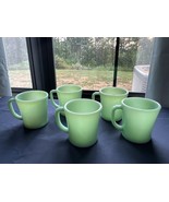 5 Vintage Fire King Green Jadeite D Handle Mugs Cups~Anchor Hocking - €99,06 EUR