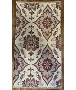 Colchas Tikal Guatamalen Throw Flamingo Floral Maroon White - $27.06 CAD
