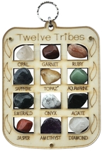 Wood 12 choshen gems wallhanging ornament &amp; Israel tribes stones in English - $32.95