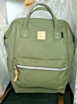 Himawari Men&#39;s Canvas &amp; Leather Backpack w/Metal Frame &amp; Padded Side - £33.09 GBP