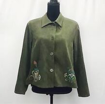 Jessica Howard Petite Jacket Green Poly/Spandex Women's Sz 14P Soft - $15.96
