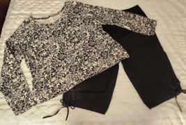 White Stag Black Cotton/Spandex Lightweight Capri Pants Size 16 - $17.82