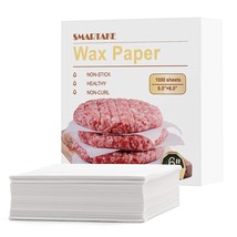 6 X 6 Inches Wax Paper, 1000 Pcs Non-Stick Hamburger Patty Paper, Square Sandwic - £28.76 GBP