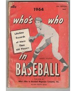 VINTAGE 1964 Who&#39;s Who in Baseball Paperback Book Sandy Koufax Gary Peters - £11.59 GBP