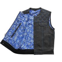 Men&#39;s Leather Club Vest Custom Made Motorbike Mesh Liner Motorcycle Wais... - £55.95 GBP+