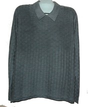 Raffi Gray Olive Italy Design Long Sleeve Cotton Men&#39;s Sweater Size XL NEW - £81.73 GBP