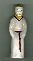 Certosa of San Giovanni D&#39;Andorna Liquor Bottle Porcelain Italian Friar ... - £21.44 GBP