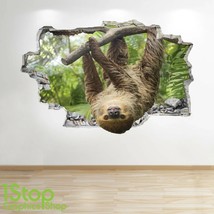 For Sloth Wall Sticker 3D Look - Room Lounge Nature Decal Z590 - $95.12