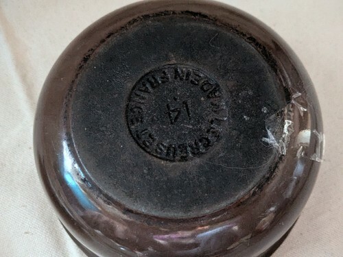 Vintage Le Creuset 14 Marron Fonte Émail Sauce Théière Poêle Bouchon France 5.5 Item image 10