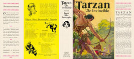 Burroughs, Edgar Rice. TARZAN THE INVINCIBLE  facsimile jacket 1st Grosset - $22.54