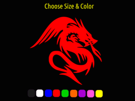 Dragon Serpent Dn D Sticker Decal Laptop Car Window Wall Choose Size Color - £2.22 GBP+