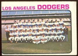 Los Angeles Dodgers Team Card 1973 Topps Baseball Card #91 vg/ex boc - £0.59 GBP