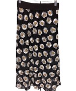 NWT 2.0 LuLaRoe XL Black &amp; Gold Sunflowers LACE Floral Lola Lined Skirt ... - $39.59