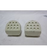 1 Pair of Vintage White Angled NOS Roller Skate Toe Stops Round 5/8 Inch... - £14.15 GBP