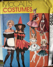 Pattern 2890 Misses sz 4-22 Sexy Dress Costumes Nurse, WItch, Maid, Etc - £5.58 GBP