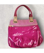 Fossil KeyPer Pink Tote Satchel Purse Duel Top Handle Bag Coated Exterio... - $529.47 MXN