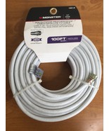Monster RG6 Coaxial Cable Just Hook It Up 100 Ft Cable &amp; Satellite Weath... - £33.88 GBP