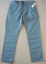 New Gap Men&#39;s Tapered Khaki / Chino Pants Fossil Blue Variety Sizes - £43.14 GBP