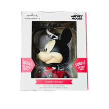 Hallmark Disney Mickey Mouse Bobble Head Car Christmas Ornament  - £22.15 GBP