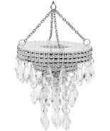 Kurt Adler 3.75&quot; Plastic Chandelier w/Acrylic Beads Christmas Ornament T... - $19.34 CAD