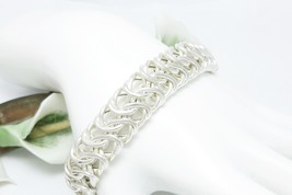  Sterling Silver 7.5 inch Fancy Woven Bracelet  - $75.00