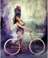 MARILYN MONROE PIN-UP SEXY VICTORIAN HAT RIDING A BICYCLE + TREE HUGGING... - $9.00