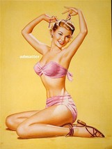 Pearl Frush 9 X12 Pinup Girl Poster Pink Bikini Bathing Suit Hot Photo Print Art! - $12.34
