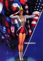 Rolf Armstrong Patriotic Pin Up Poster Sexy American Flag Photo Print Art! - $7.84