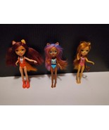 (3) ENCHANTIMAL Dolls Fox, Squirrel &amp; Cheetah( No Pets &amp; No Shoes on 2) - $14.84