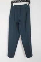NWT LL Bean 6 MT Storm Blue Pleat High Rise Wrinkle Free Bayside Chino Pants - £27.18 GBP