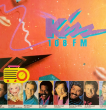 1986 Kiss 108 FM Music Radio Station Advertisement Vintage New England D... - $555.05 MXN
