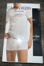 Calvin Klein ~ Mens 3-Pack T-Shirts V-Neck Undershirts Black ~ S (34-36) - £23.49 GBP