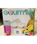 Gourmia 12 Glass Jar Yogurt Maker Healthy Living Greek Low Fat Automatic... - $46.74