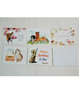 Lot of 5 Vintage Animal Themed All Occasion Greeting  Cards with Envelopes - $1.40