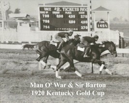 1920 - Man O&#39; War Vs Sir Barton - Kentucky Gold Cup - 10&quot; X 8&quot; - £15.92 GBP