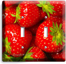 Strawberries Double Light Switch Wall Plate Kitchen Art Decor Living Dining Room - £10.96 GBP