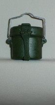 Vintage display accessory miniature military green container with grey handle - £6.30 GBP