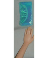 Barbie doll accessory vintage bluish aqua purse iridescent clutch Mattel... - £7.85 GBP