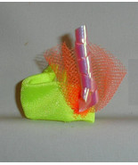 Barbie doll accessory party hat yellowishlime green orange decor vintage... - $9.99
